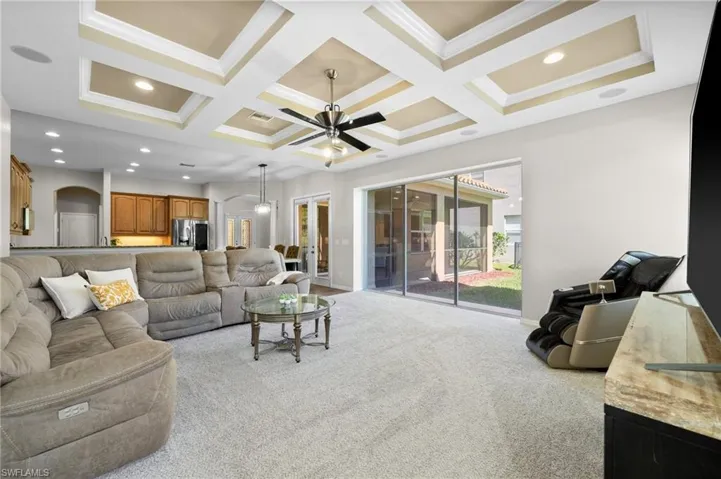 Cozy Living Room Opens to the Back Yard