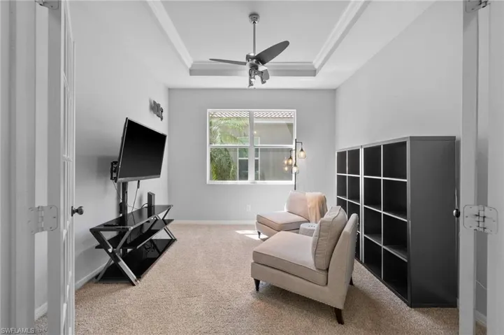 Office with Tray Ceiling