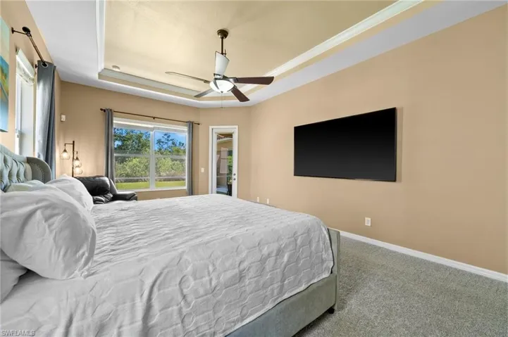 Master Bedroom with Tray Ceiling