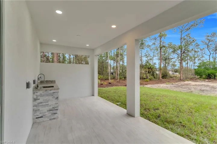 View of patio / terrace with a sink