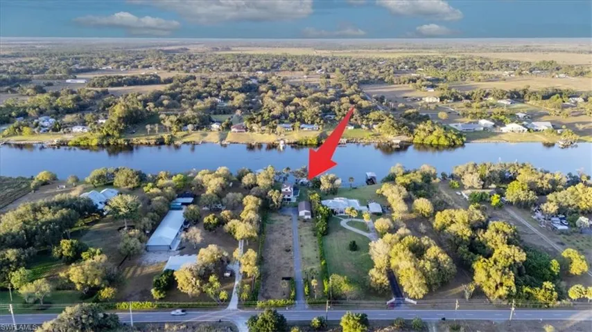 Aerial view of the Caloosahatchee