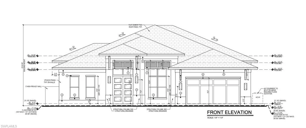 Home Under Construction Front Elevation