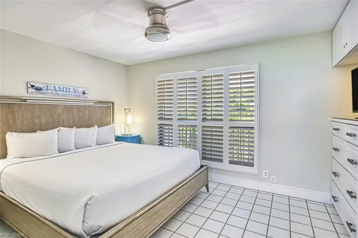 Bedroom featuring light tile patterned floors