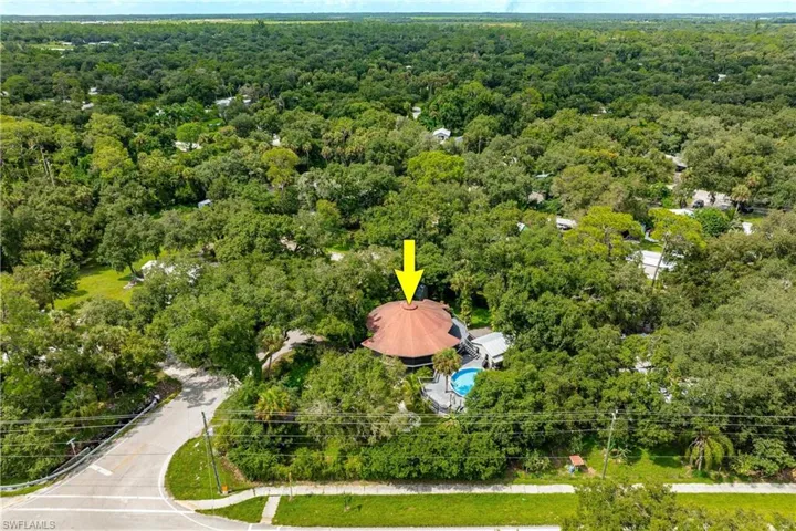 Birds eye view of property