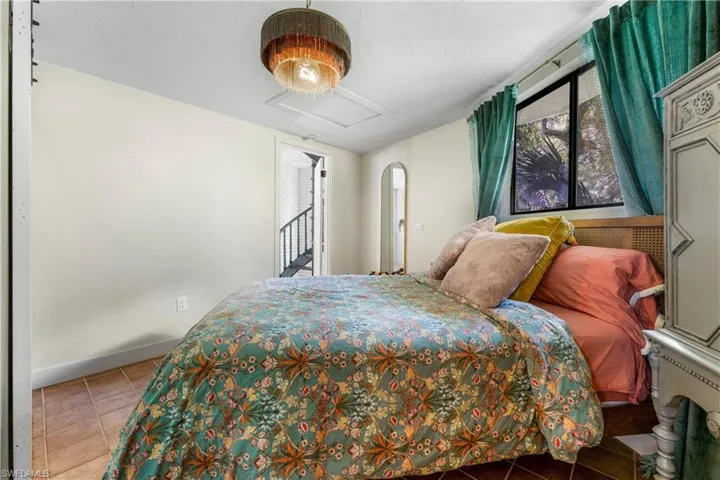View of tiled bedroom