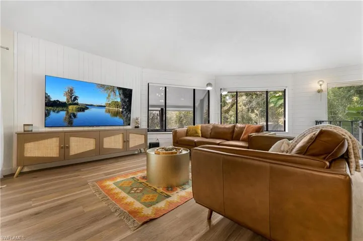 Living room featuring light hardwood / wood-style floors