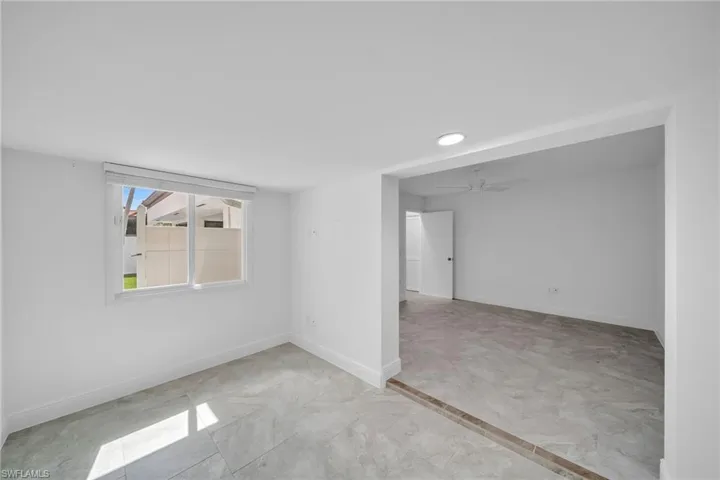 Unfurnished room with ceiling fan