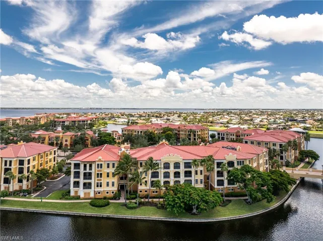 Drone / aerial view of a large body of water