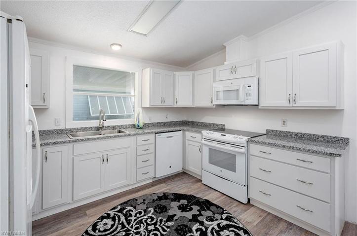Updated kitchen with white cabinets