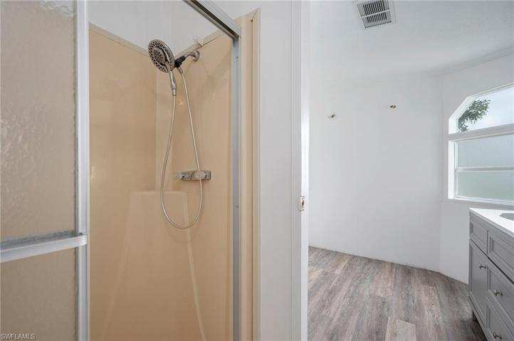 Shower in primary bathroom.