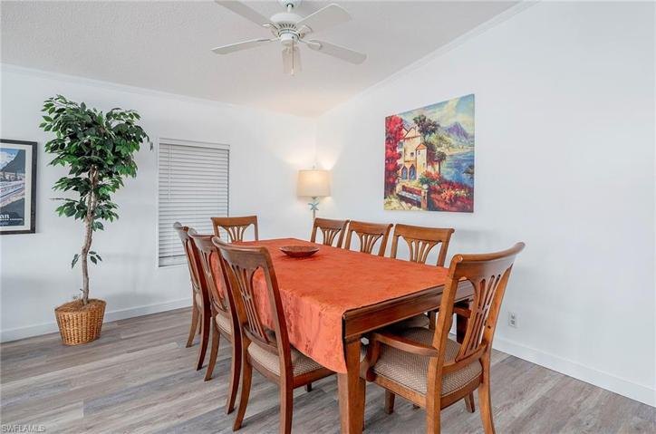 High pitched ceilings gives the home an open feeling