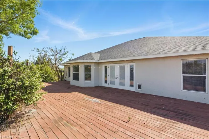 Deck featuring french doors
