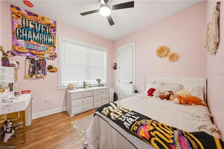 Hardwood-finish flooring complementing a neutral wall color