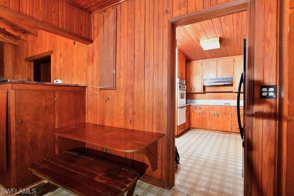 Breakfast area with custom built dinette