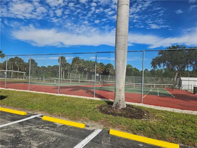 View of tennis court