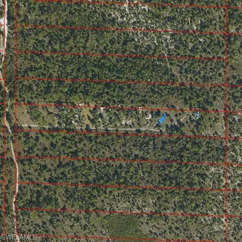 Aerial Map. Displaying property boundaries and land cover for the area