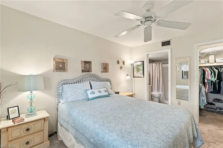 Owners bedroom with ensuite bathroom, and walk in closet