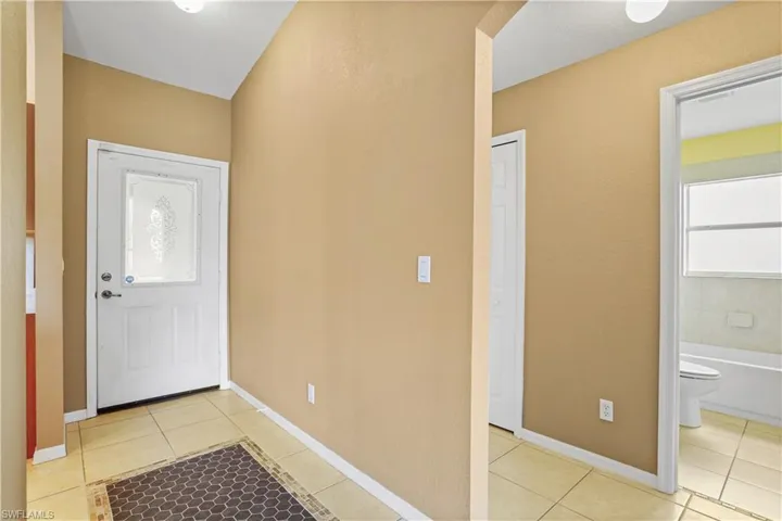 View of tiled foyer
