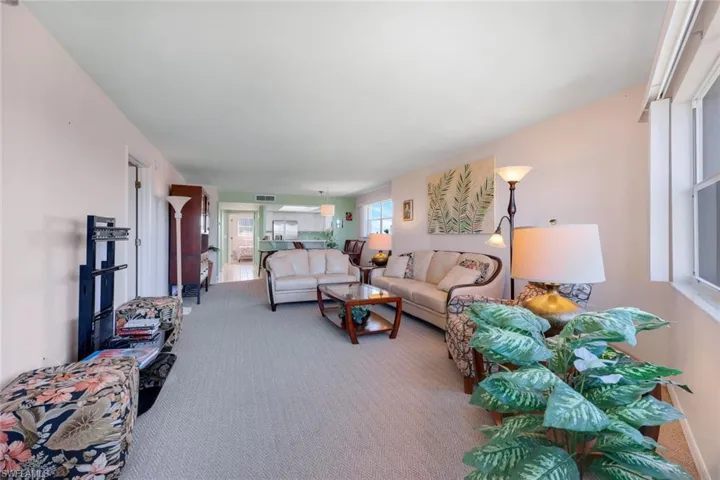 View of carpeted living room
