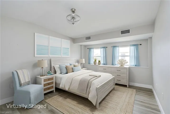 Virtually staged living room