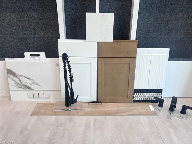 Design selections for home being built.