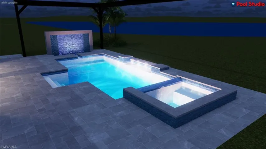Rendering photos of pool