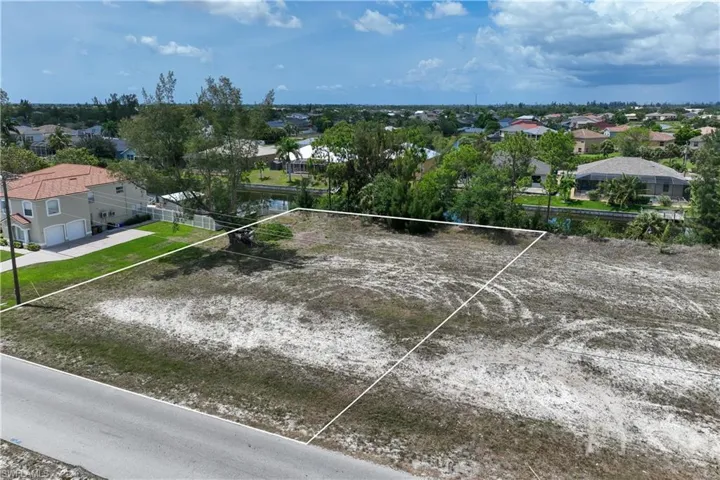 Aerial perspective of suburban area