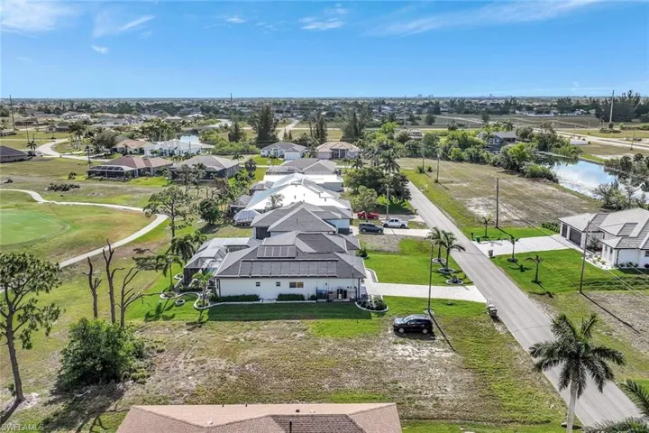 Aerial view of residential area