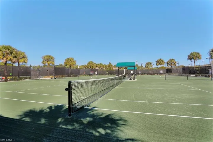 View of tennis court