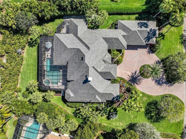 Aerial view of the home.