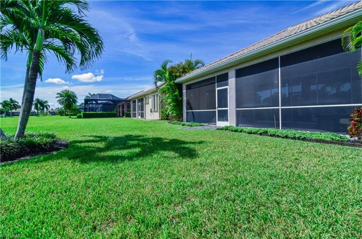 backyard with mature landscaping