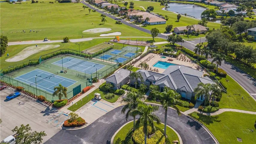 Aerial view of golf course