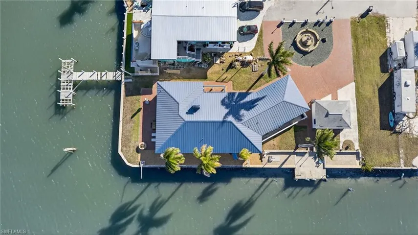 Drone / aerial view of a large body of water