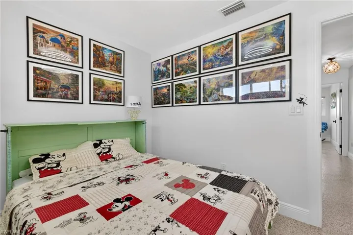 Bedroom with baseboards