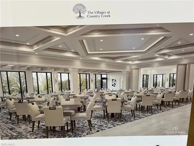 Rendering of new dining room area of clubhouse.