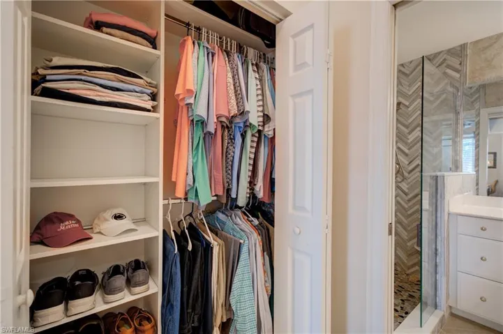 View of spacious closet