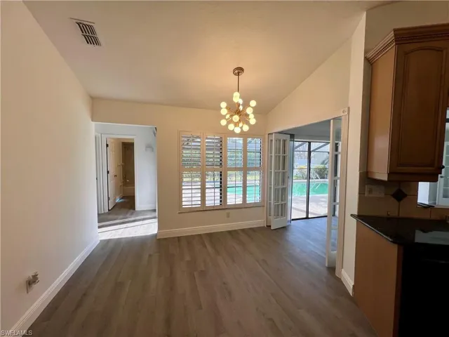 Breakfast nook off kitchen.