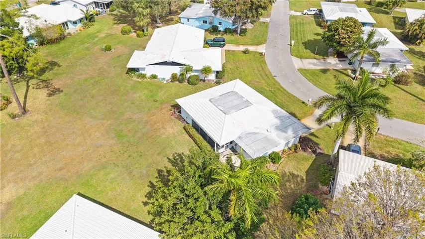 Aerial view of residential area