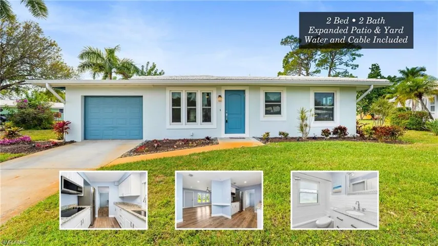 View of front of house with an attached garage, concrete driveway, stucco siding, and a front lawn