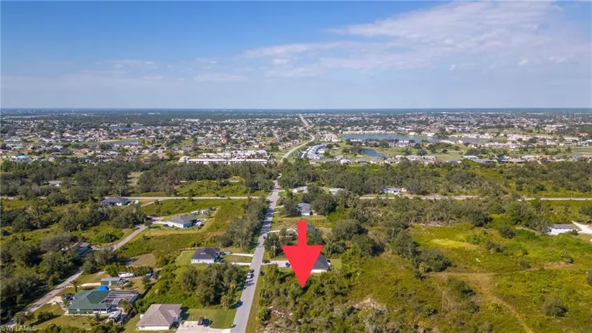 Aerial overview of property's location