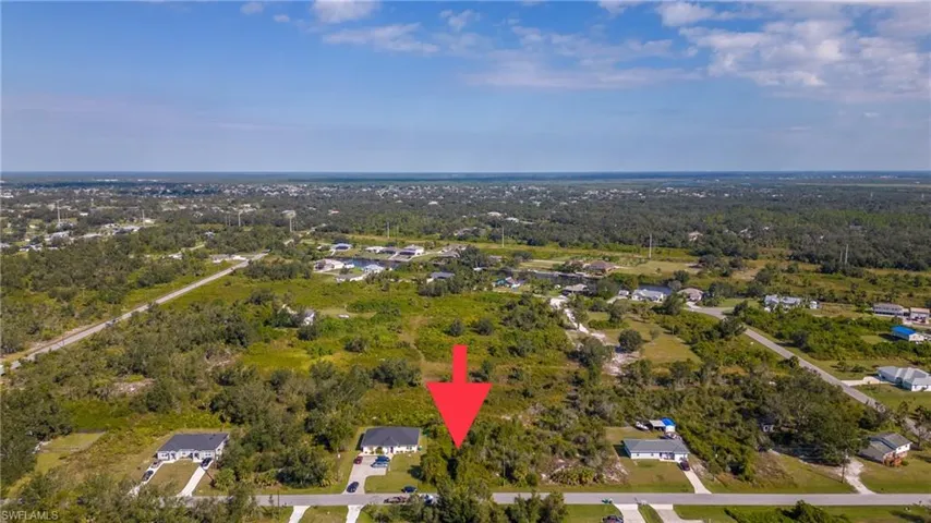 Aerial overview of property's location