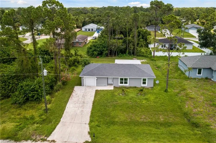 Birds eye view of property