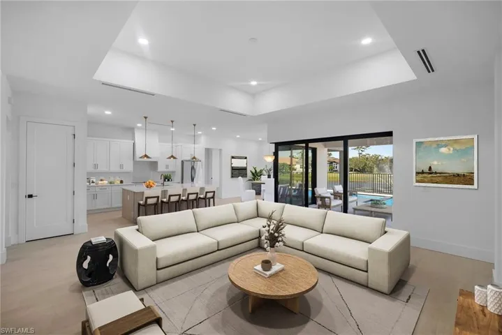 Virtually staged main living area