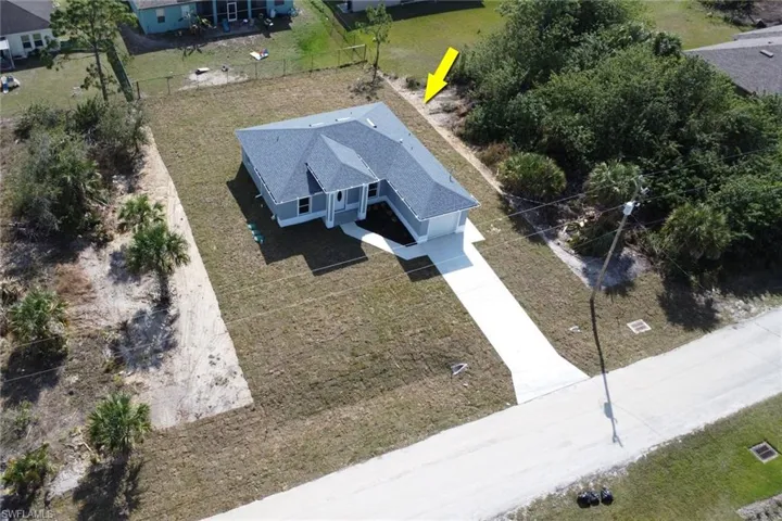 Birds eye view of property