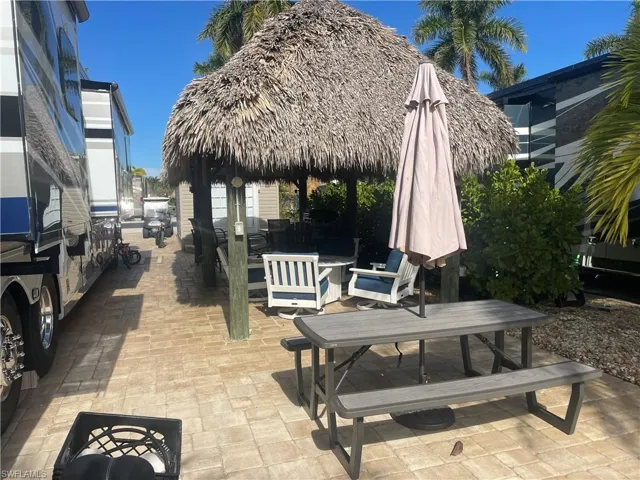 View of patio / terrace with a gazebo
