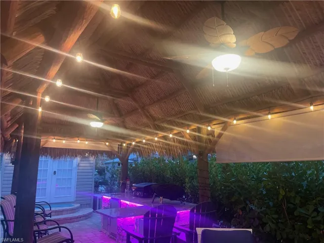 View of patio / terrace featuring ceiling fan