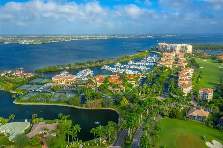 Aerial view of some of the fabulous amenities that Gulf Harbour has to offer as well as the 186 slip marina.