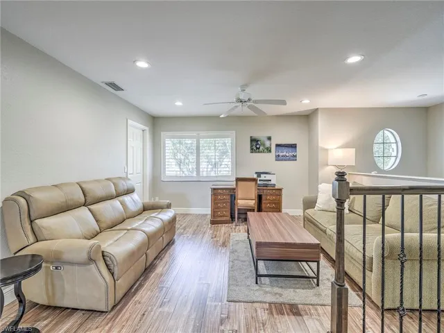 Even the den has a walk-in closet