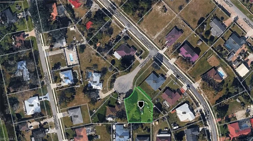 Aerial Parcel Map. Illustrating the property's boundaries and surrounding street network