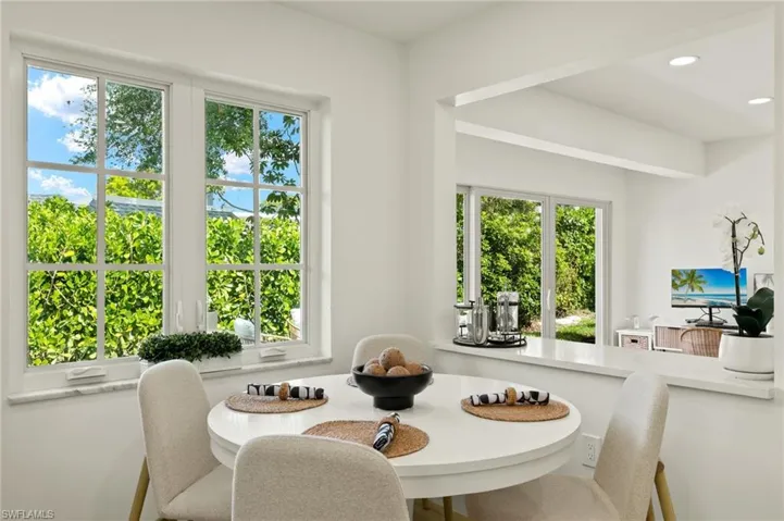 Dining area with a wealth of natural light